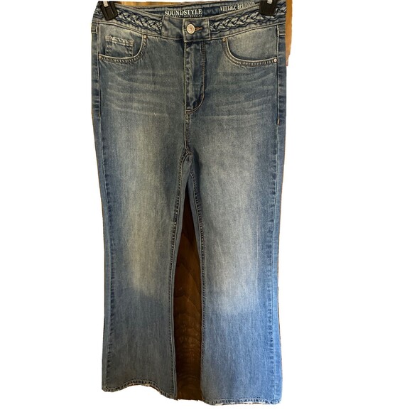 size 4 sound/Style light blue wash jeans Made in china front cotton/polyester - Picture 2 of 8